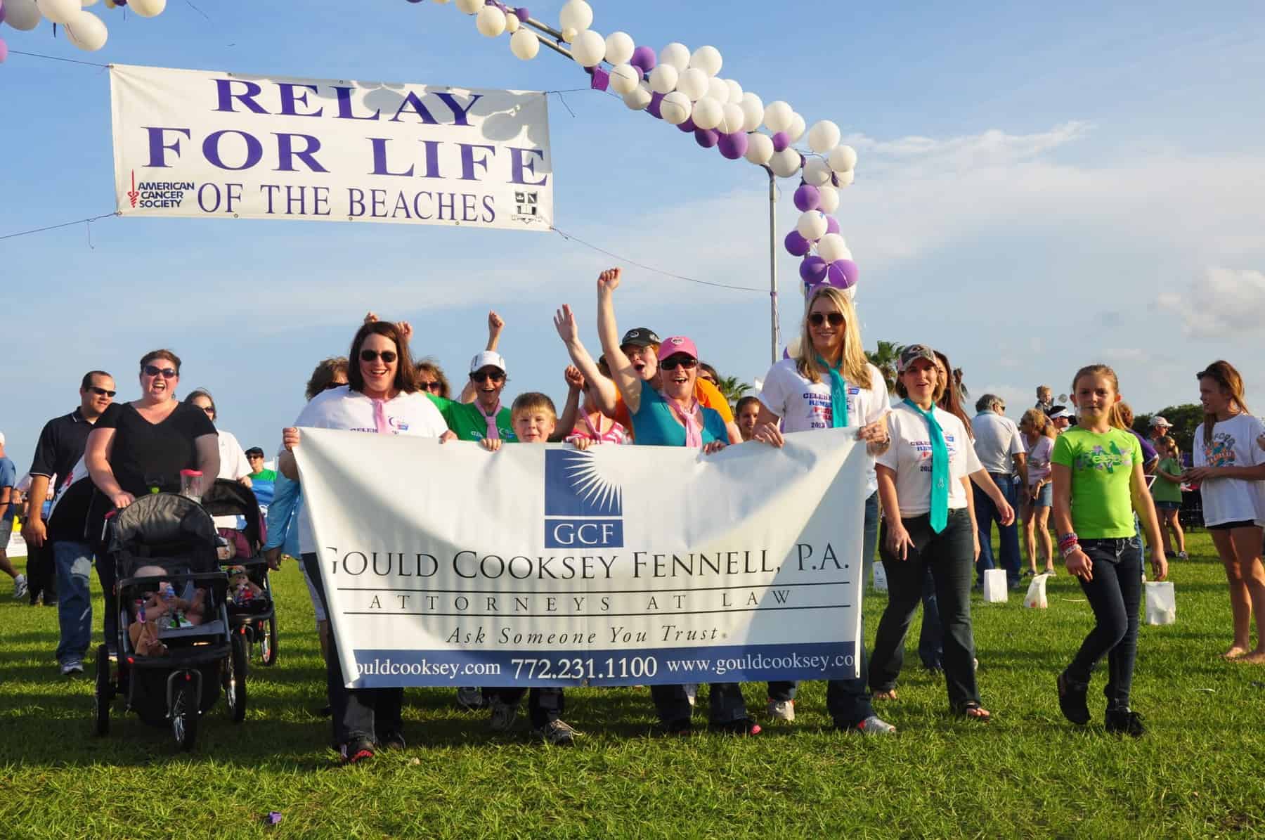 Gould Cooksey Fennell team at the Relay for Life American Cancer Society event