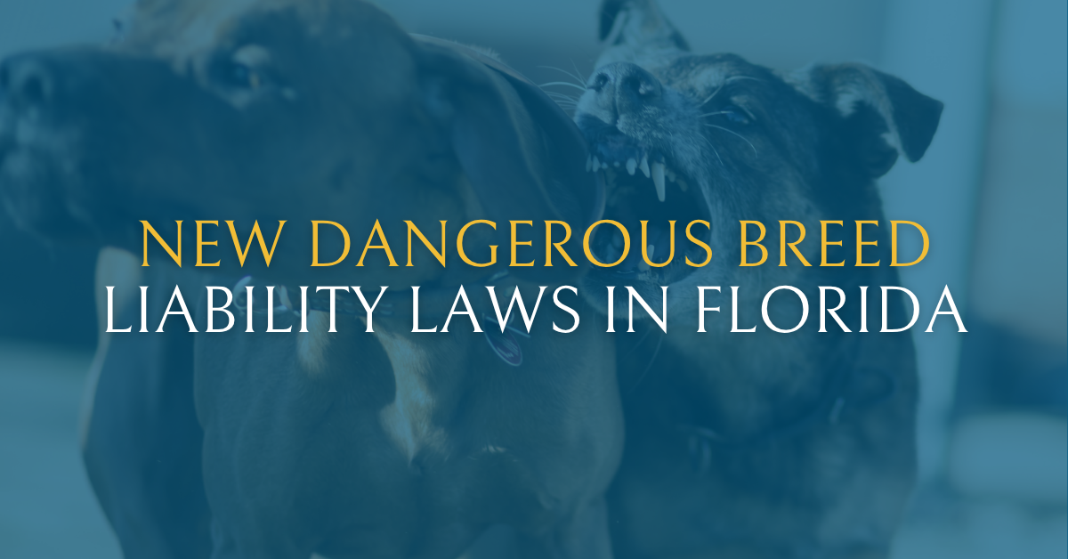 New Dangerous Breed Liability Laws in Florida